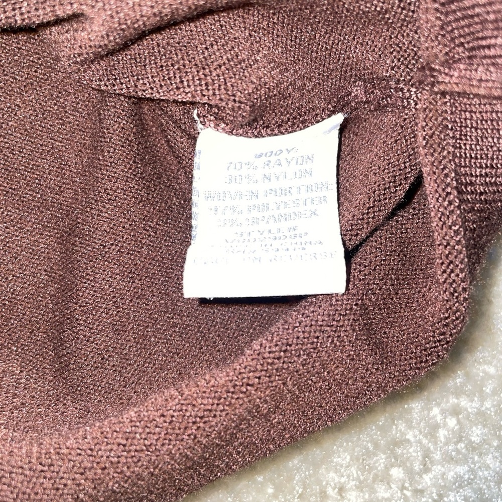 NWT chocolate brown knit sweater - Picture 7 of 9